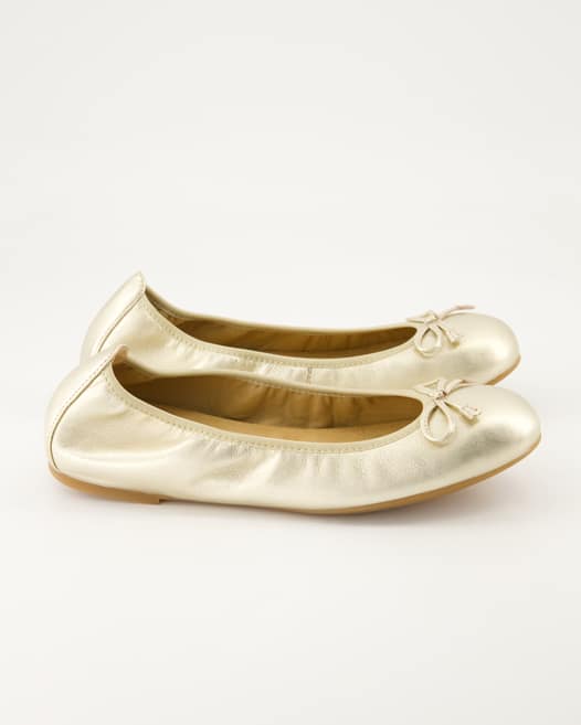 Unisa Acor Ballerinas in Gold