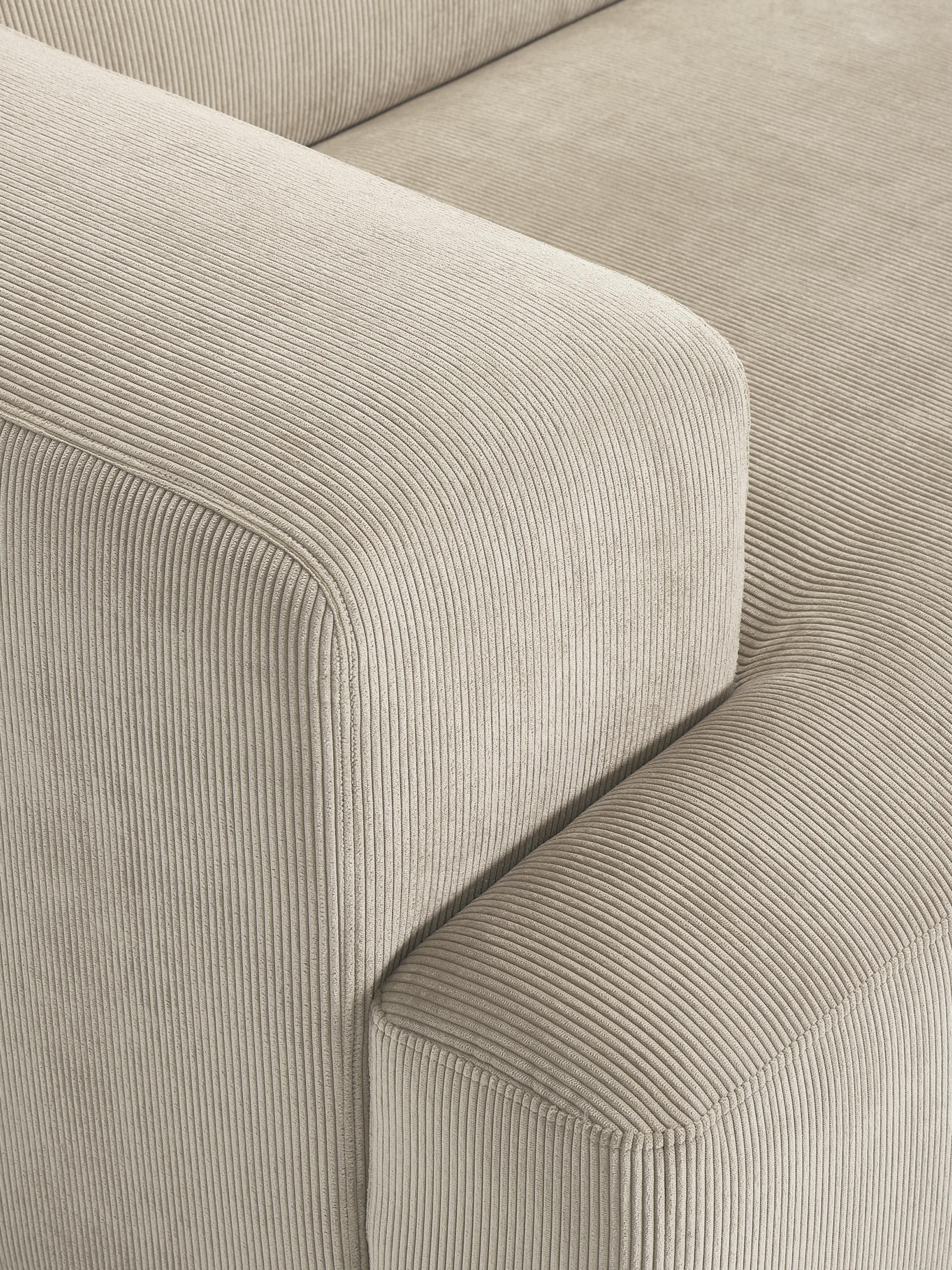 Corduroy hoekbank Melva (3-zits)