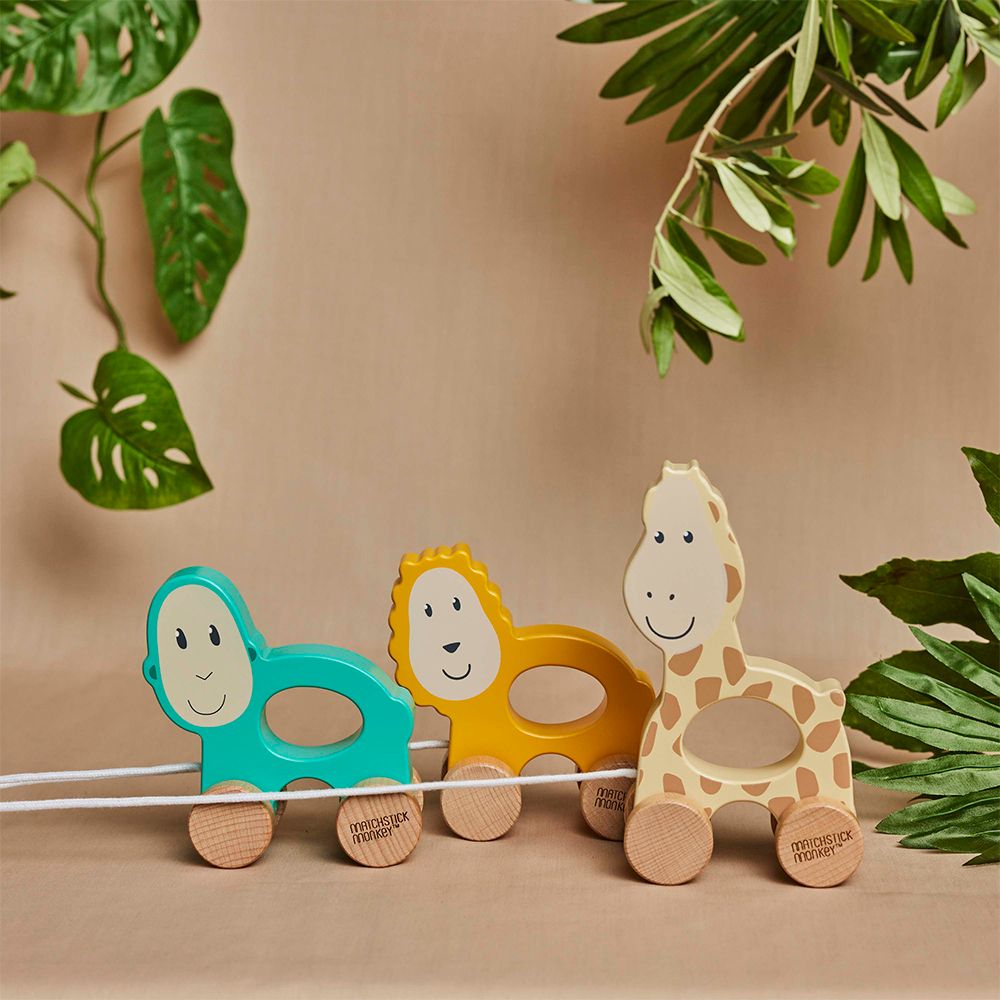Matchstick Monkey Holz-Nachzieh-Spielzeug