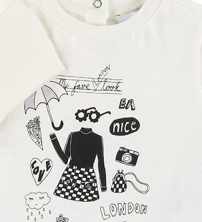Emporio Armani T-Shirt - Latte m. Print