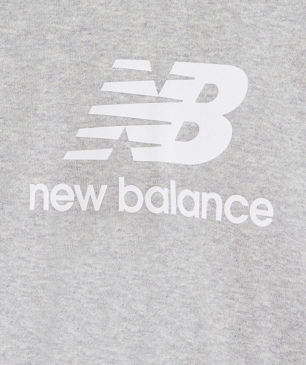 NEW BALANCESWEAT À CAPUCHE GRIS GARÇON ESSENTIALS STACKED LOGO