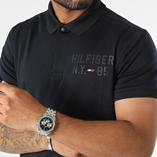 Polo Manches Courtes Graphic Training 0487 Bleu Marine