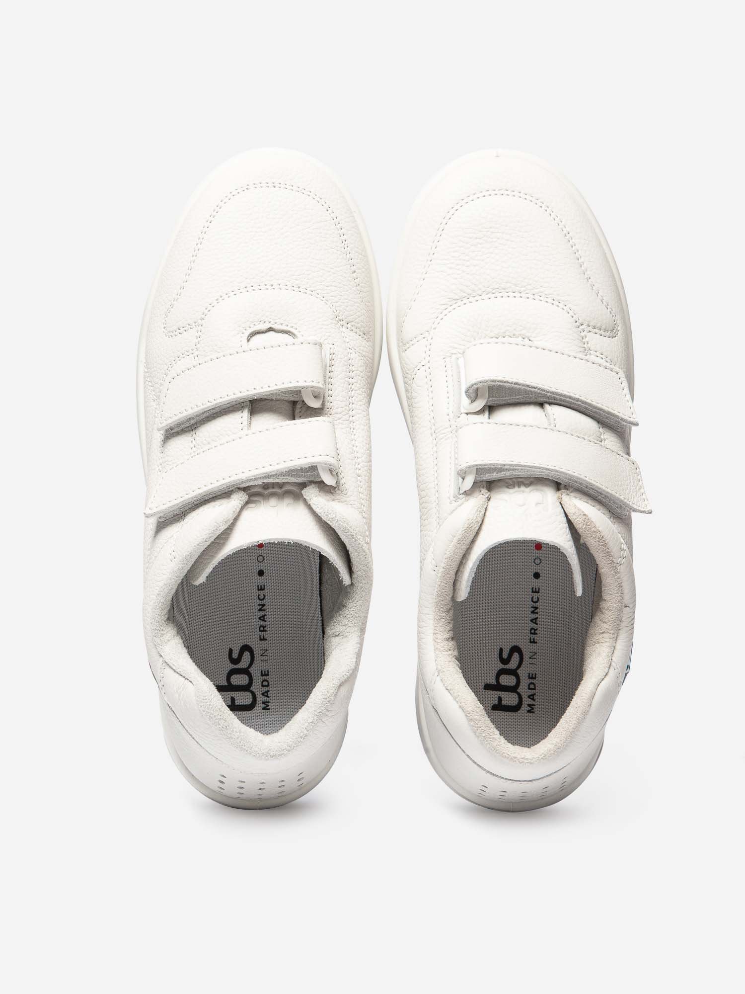 Baskets Homme Scratch Dessus Cuir Blanc