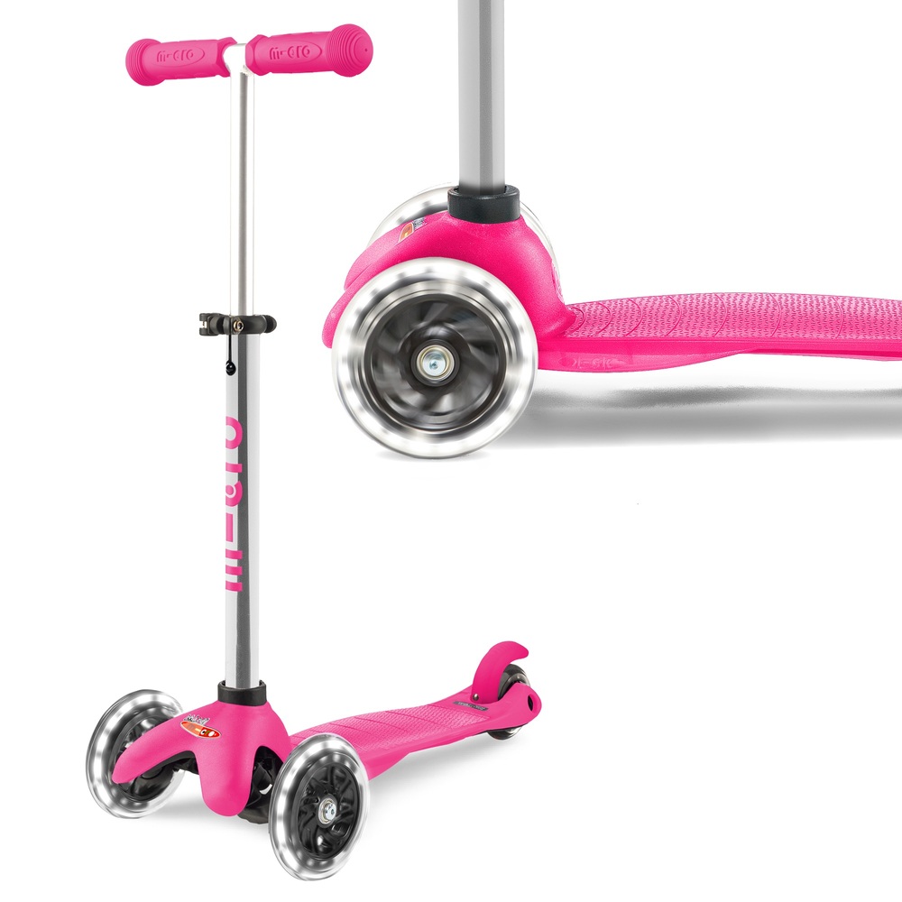 Mini Micro Plus Pink LED Scooter