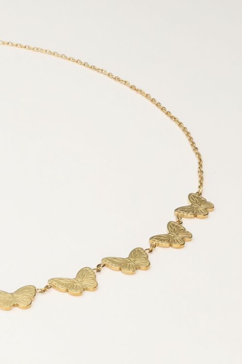 Minimalistische ketting met vlinders