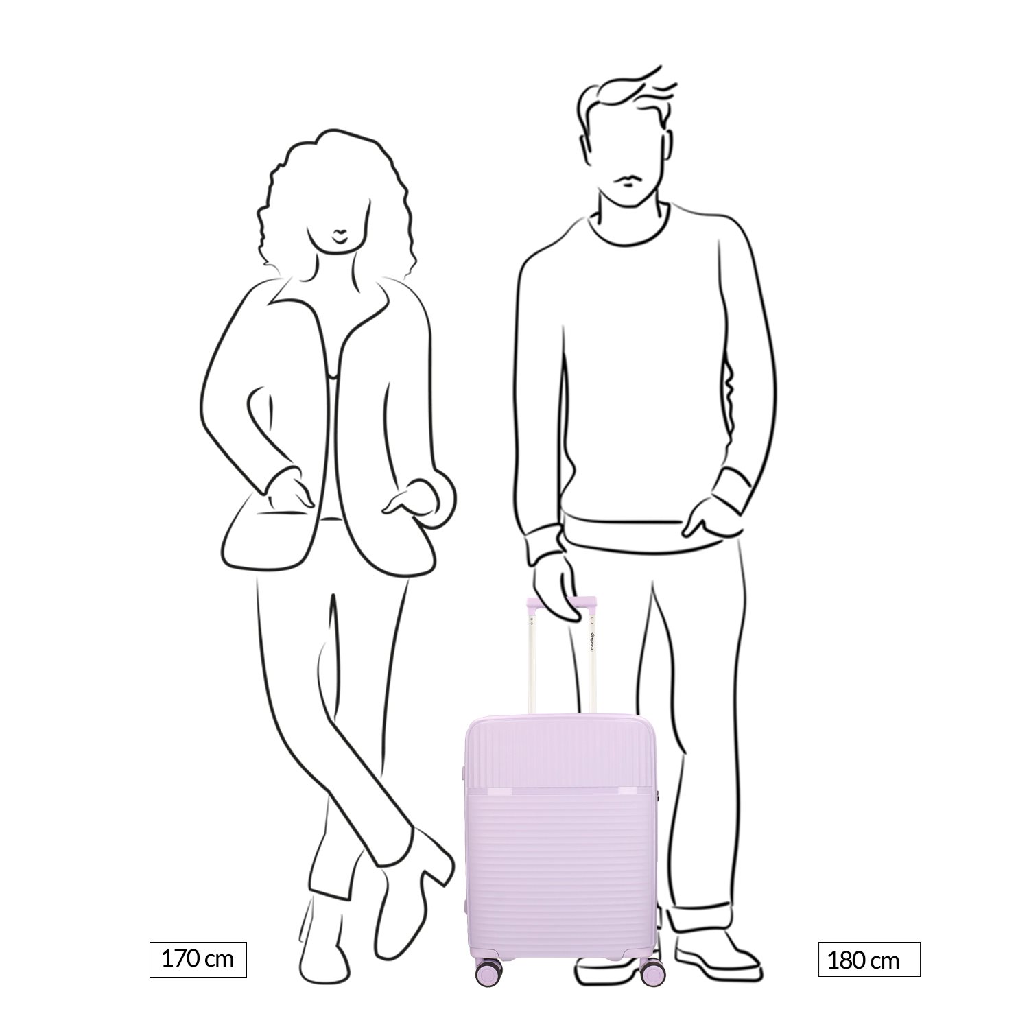 Travelbags The Lina Trolley S pastel lilac