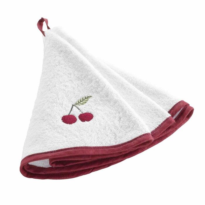 ESSUIE MAIN ROND D.60CM EPONGE BRODEE CERISETTE RUBIS