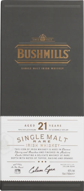 BUSHMILLS 21 YEARS SINGLE MALT 70CL
