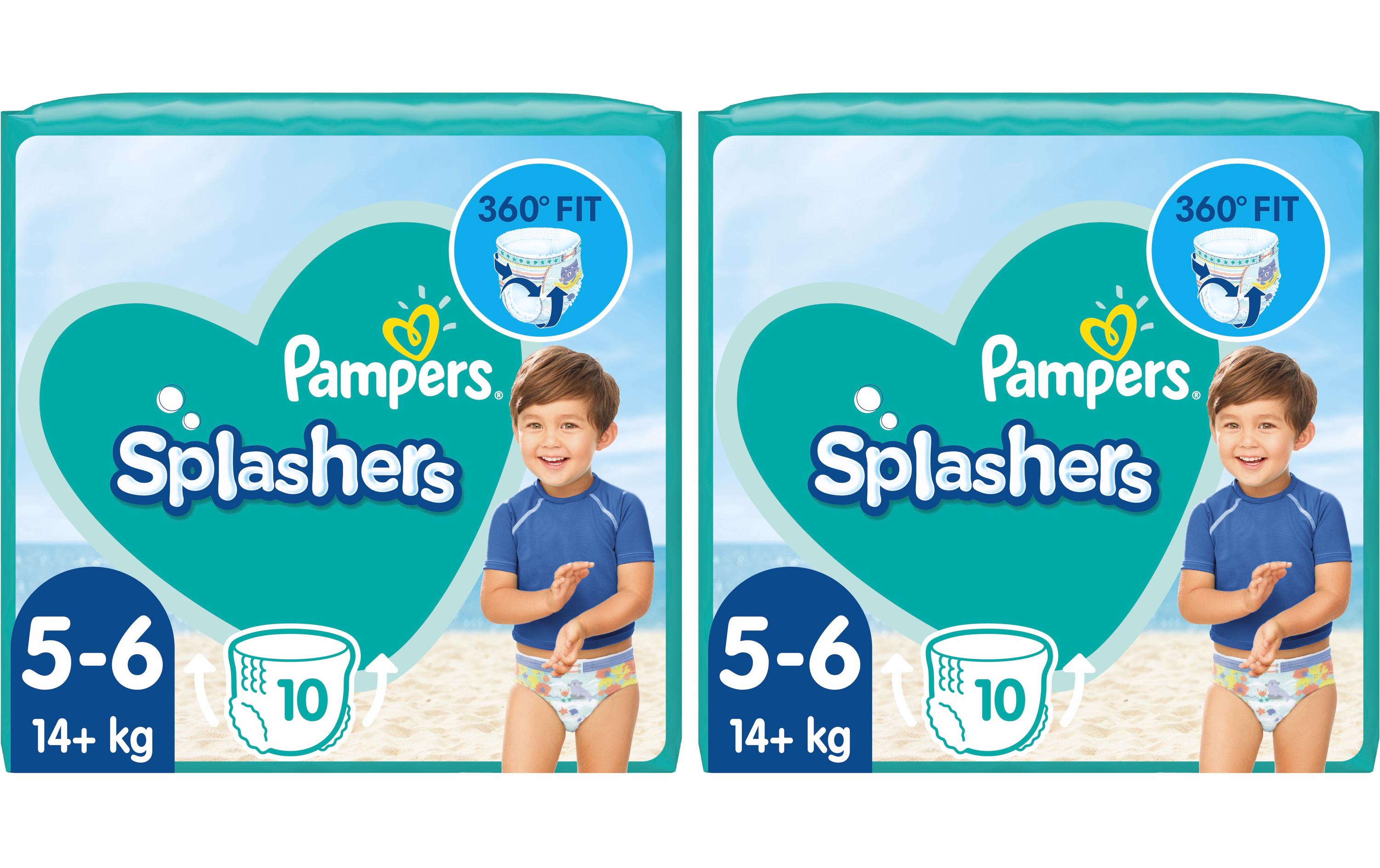 Windeln Splashers Tragepack Grösse 5-6, 2x 10 StückBequeme Badewindeln für Kinder ab 14 kg