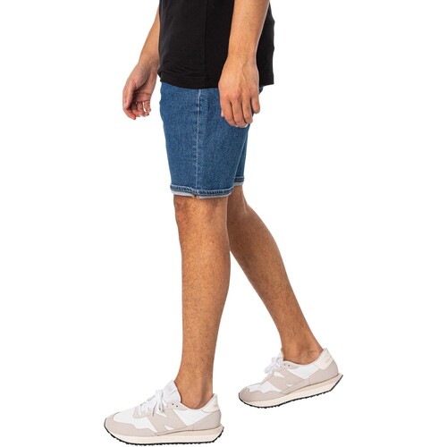 Calvin Klein Jeans - Pantalones Cortos De Mezclilla Regulares Azul