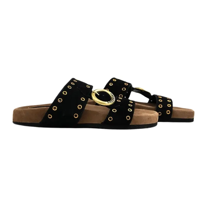 Lazamani Two Straps One Buckle Slippers Dames