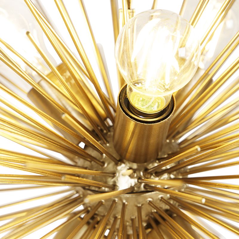 Art Deco hanglamp goud 6-lichts - Broom