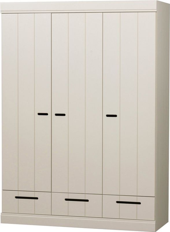 WOOOD Connect 3 deurs Kledingkast - Grenen - Dust - 195x140x53