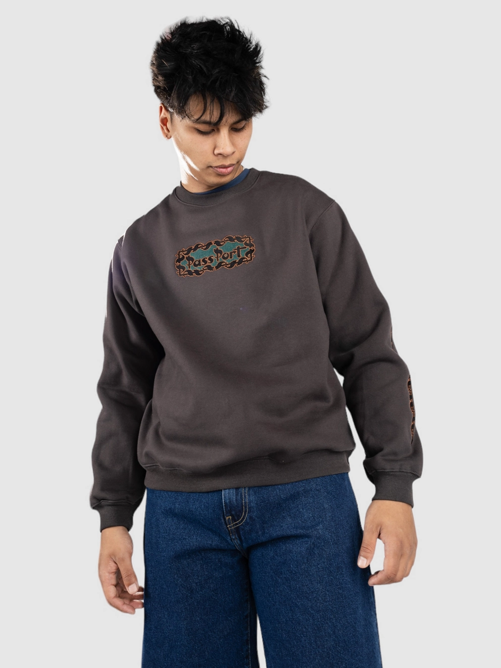 Pass Port Pattoned Sweater tar