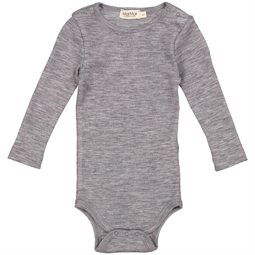 Wool Rib Grey Melange Bense Body - MarMar → Luksusbaby.dk