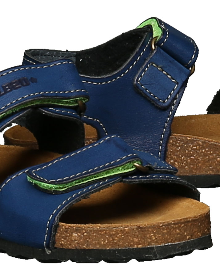 Leder-Sandalen FREJA in navy
