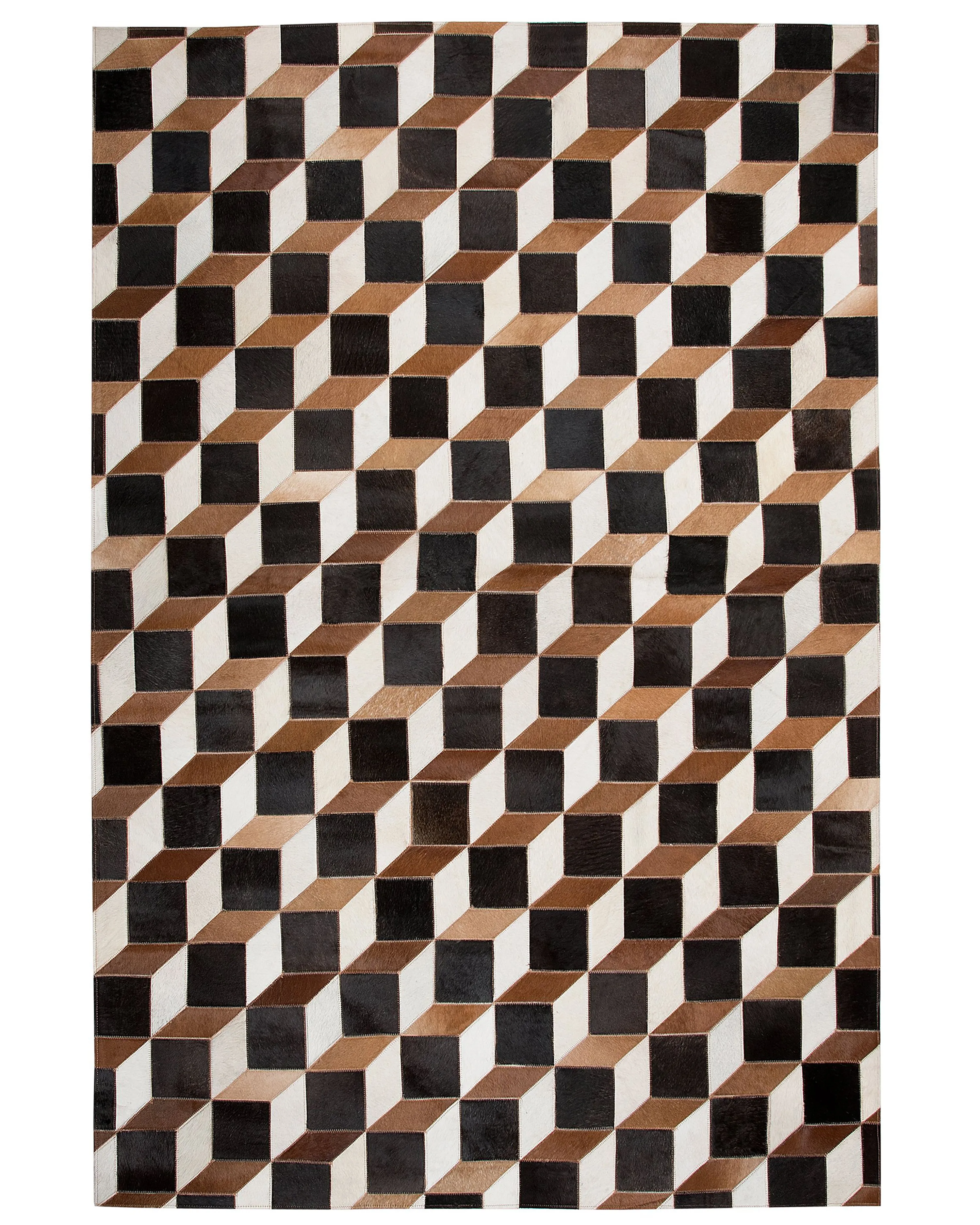 Vloerkleed ALPKOY Bruin 140 x 200 cm Leer