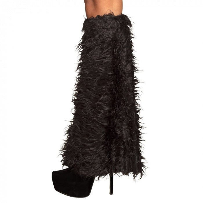 Zwarte Beenwarmers Pluche