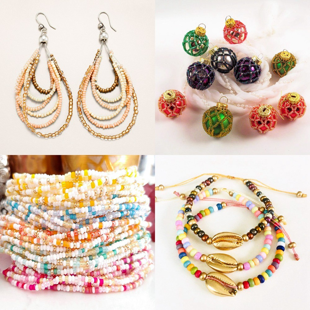 (15-tlg. Set) Perlen Schmuck Herstellungs Kit Zwischenperlen Armband / Ketten DIY Zubehör - Bunt