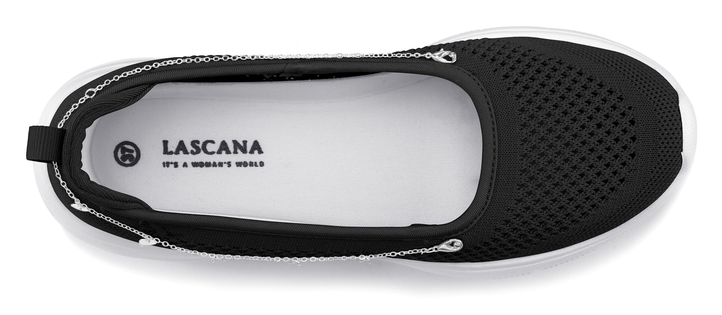 LASCANA Sneaker in schwarz