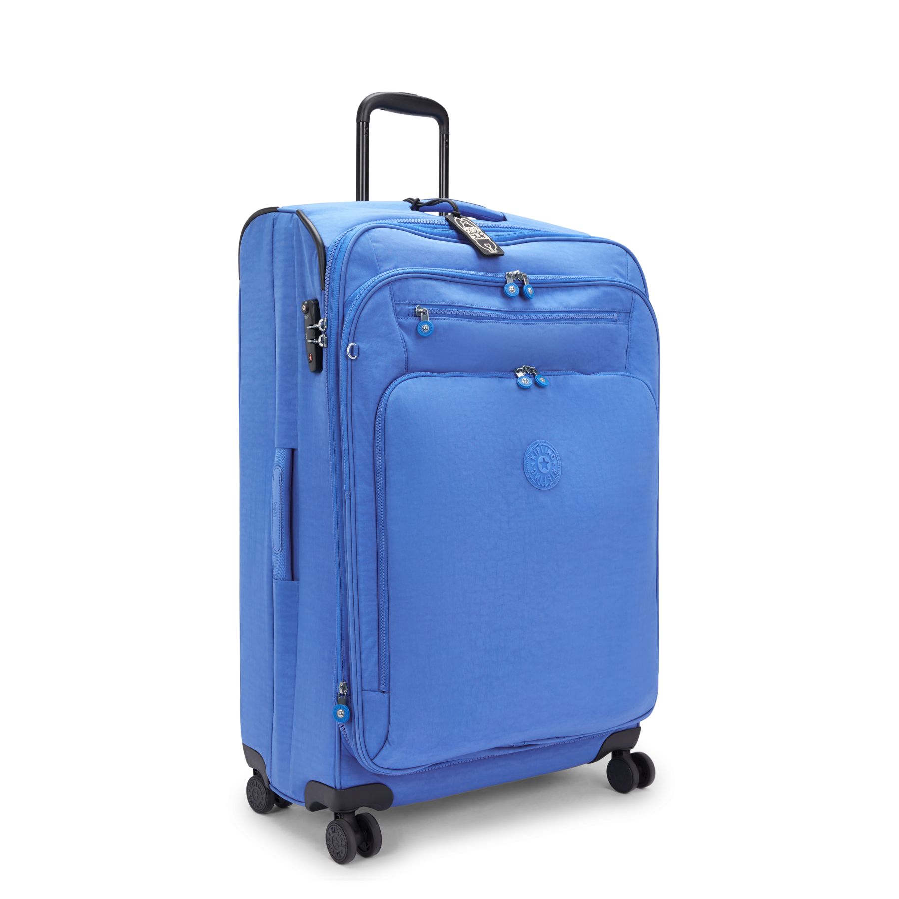 NEW YOURI SPIN L Grande Valise Extensible à Roulettes avec Poignée Télescopique - Havana Blue