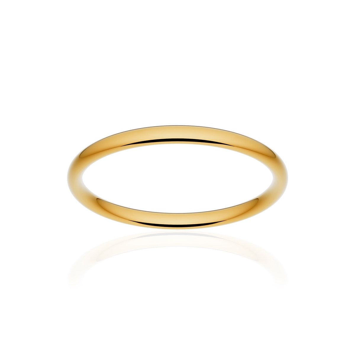 Alliance or 375 jaune poli demi-jonc confort 2mm