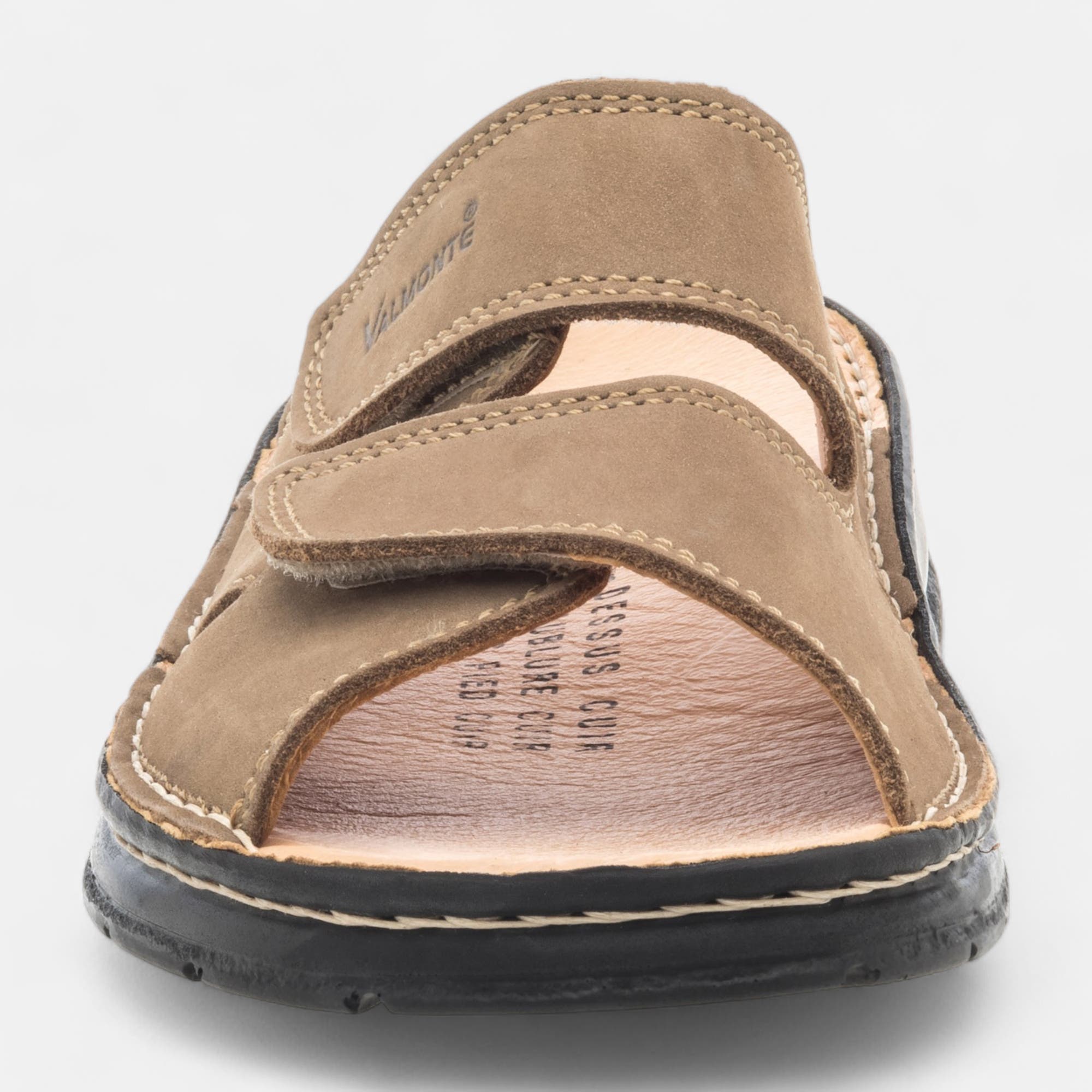 Nu-pieds Homme en cuir beige