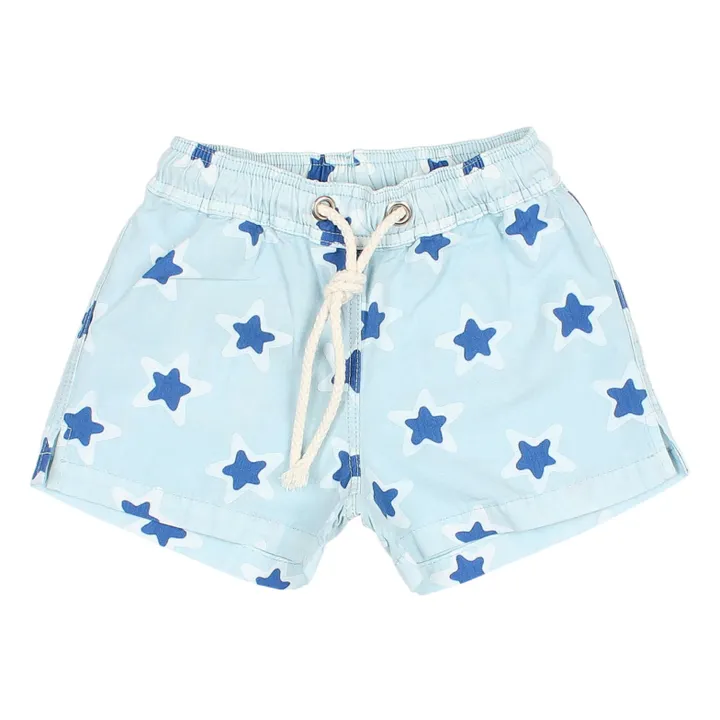 Búho Short de Bain Etoiles Bébé | Bleu ciel