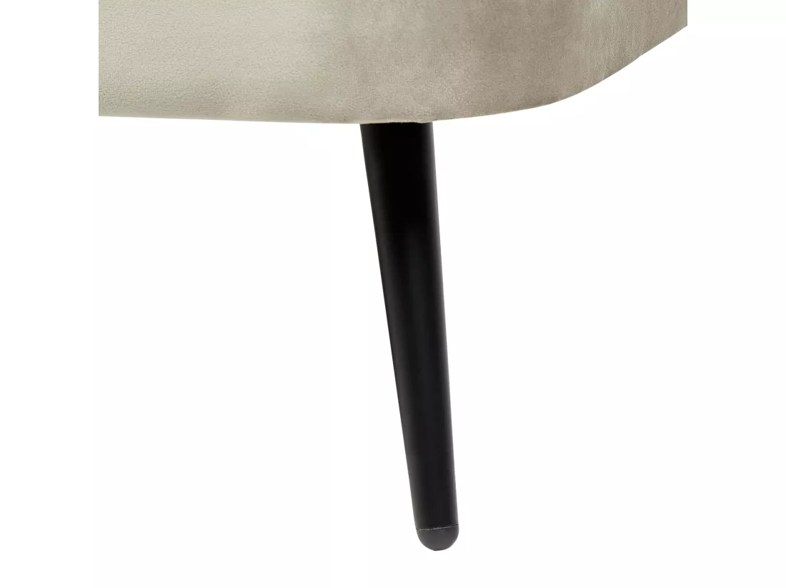 Divan côté gauche en velours beige ALLIER