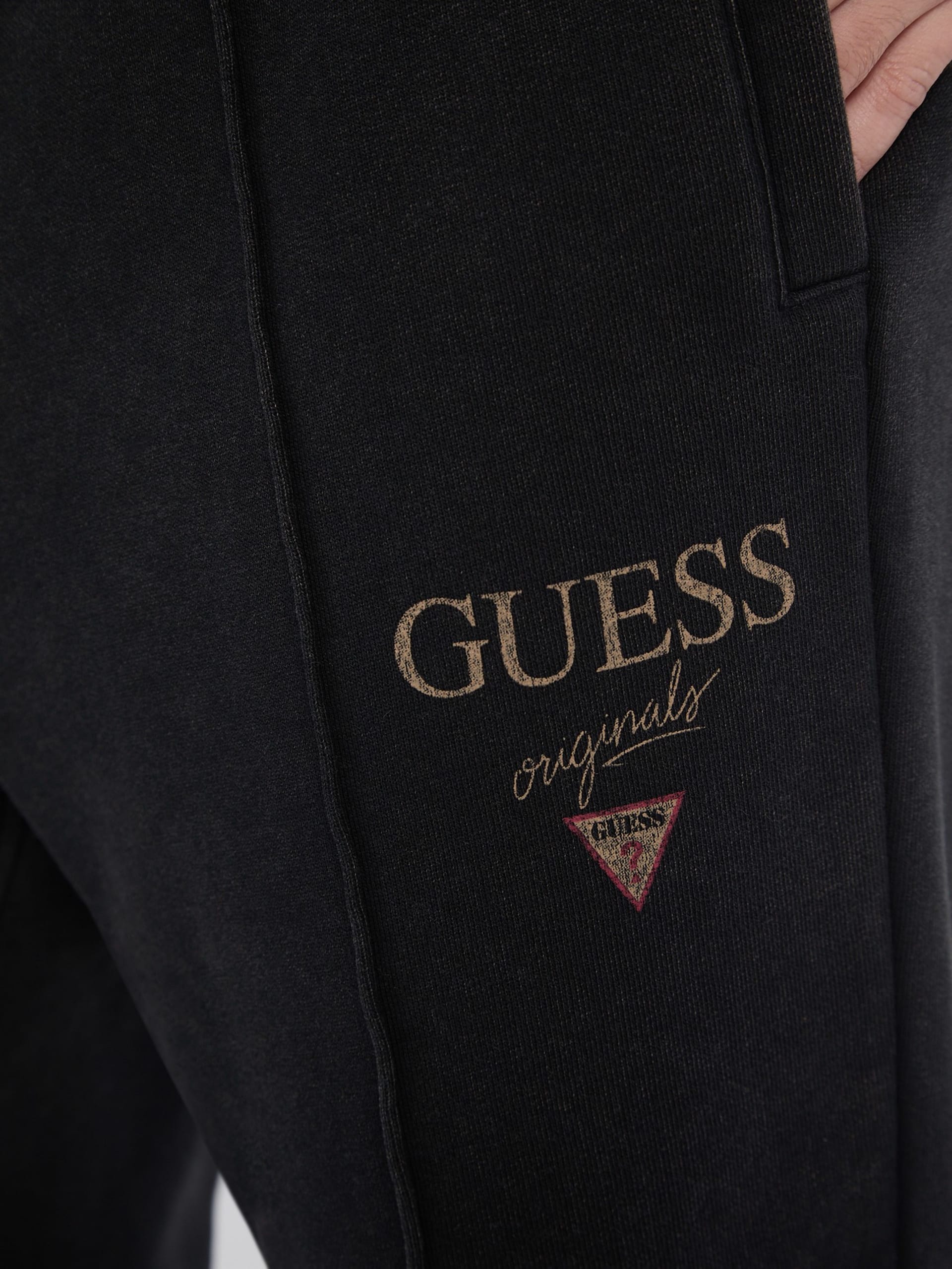 Calça de moletom GUESS Originals com logo empilhado