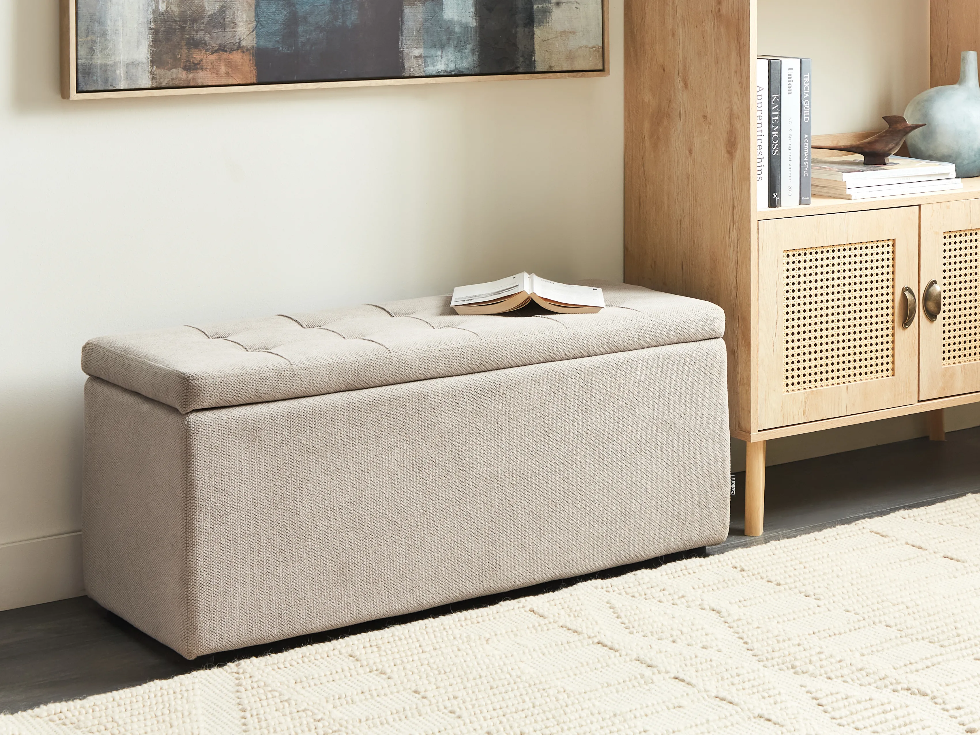 Opbergpoef OREM Stof Beige