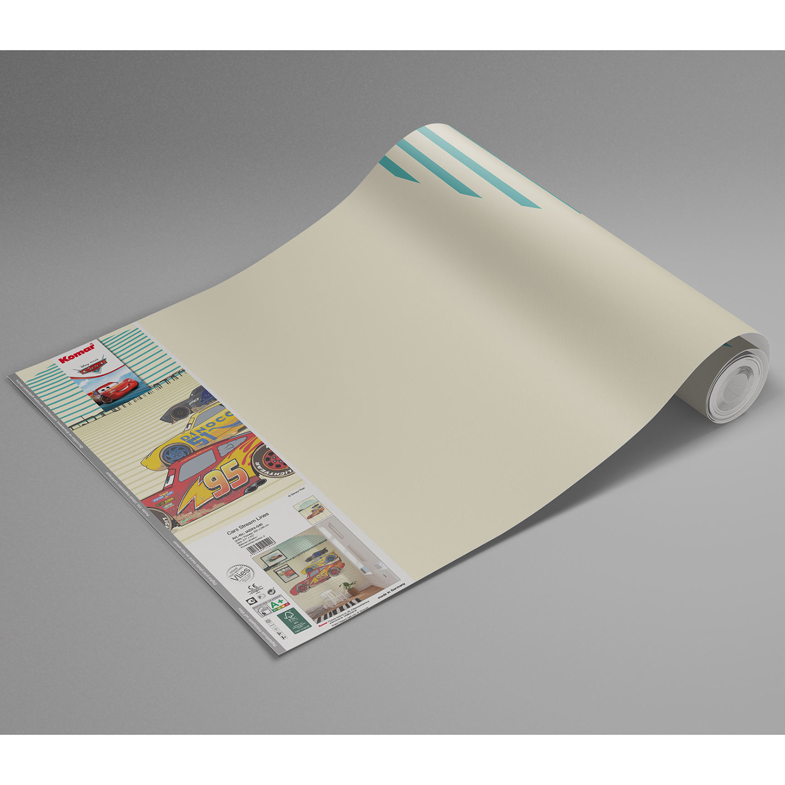 Vlies-Fototapete CARS STREAM LINES - bunt - 200x280 cm