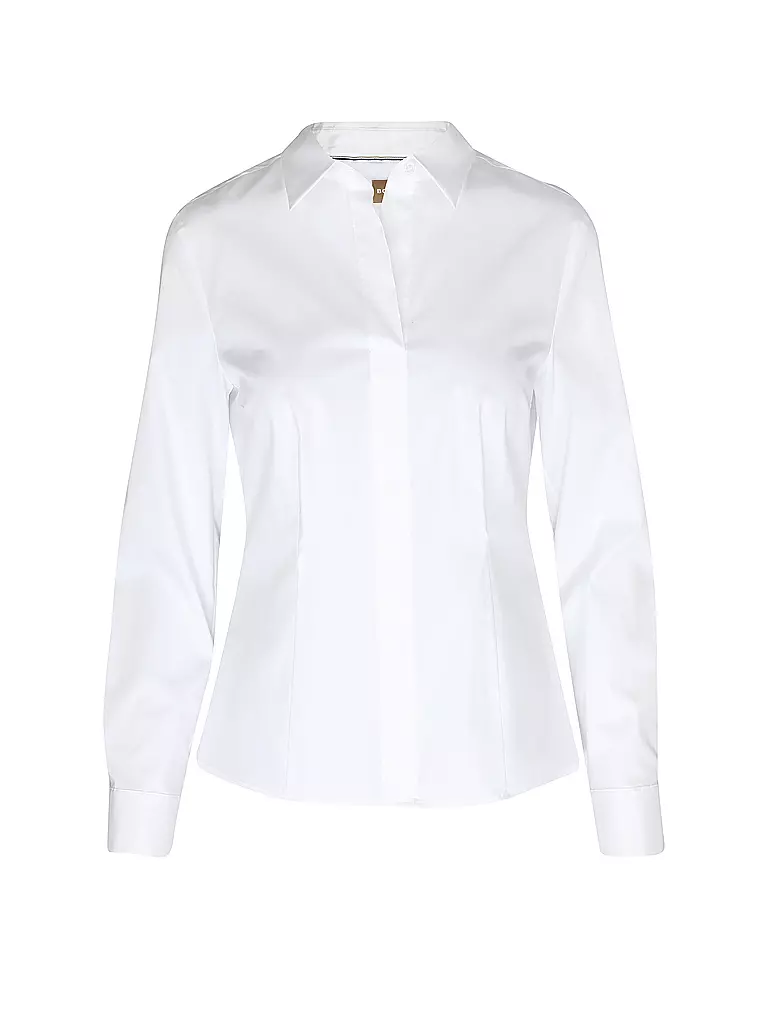 BOSS Bluse Slim Fit BASHINA weiss