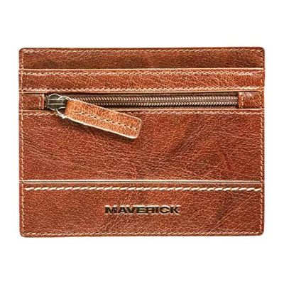 Maverick Rough Gear - Portefeuille poche chemise anti-piratage - cognac