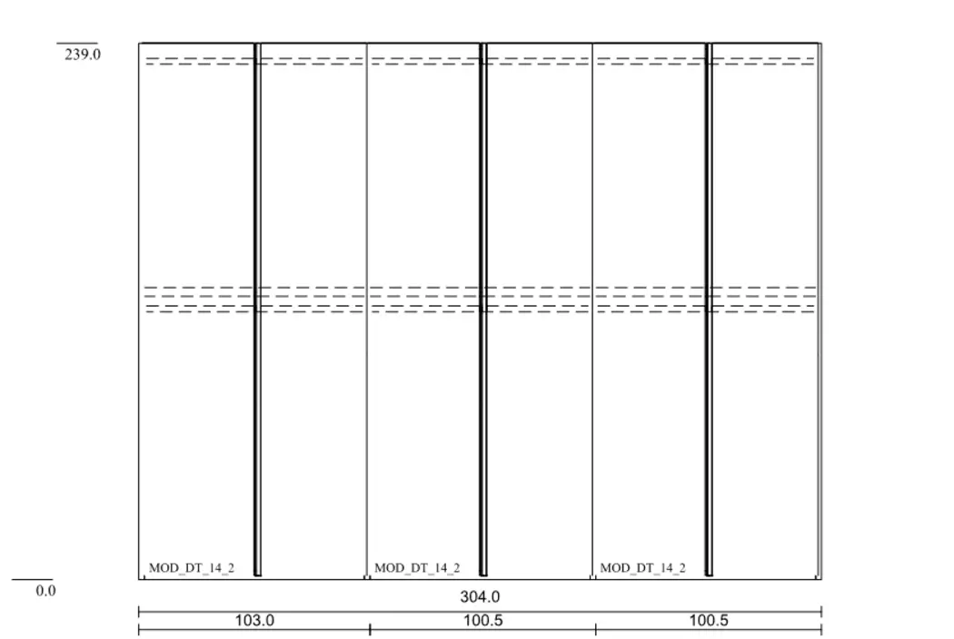 Kleiderschrank Terni 304 x 239 cm