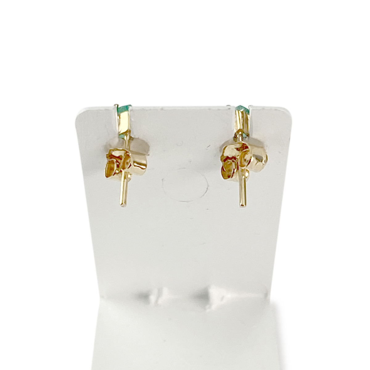 Boucles d'oreilles d'occasion or 750 jaune émeraudes