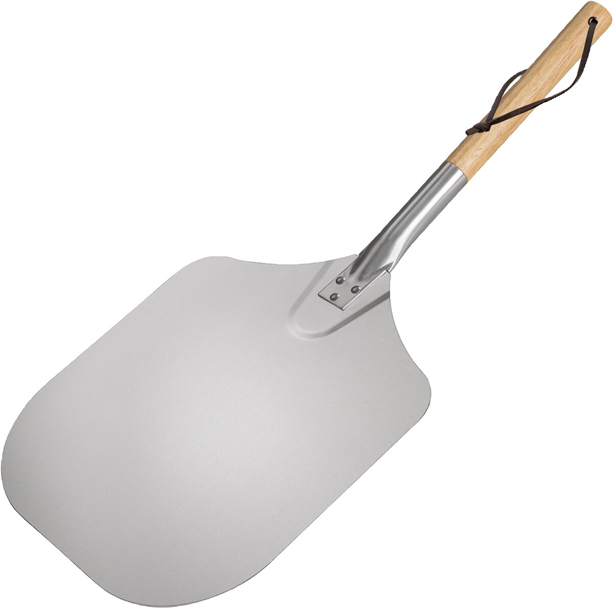 Heidenfeld 5in1 Pizza-Set, Pizzastein, 2in1 Pizzaschieber, Pizzaschneider, Holzgriffe, Pizza-Zubehör