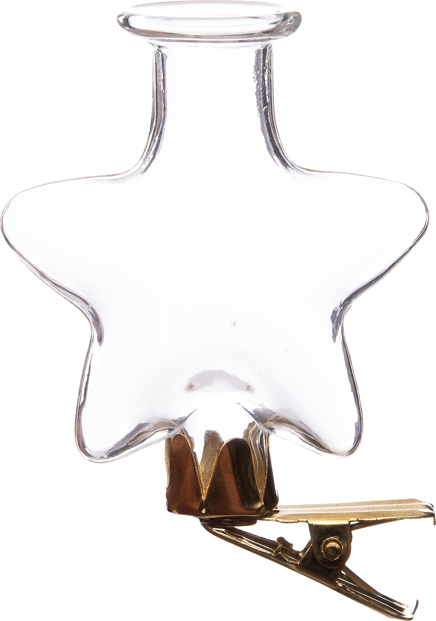 Intratuin vaas op clip transparant ster 5 x 1,9 x 7,2 cm