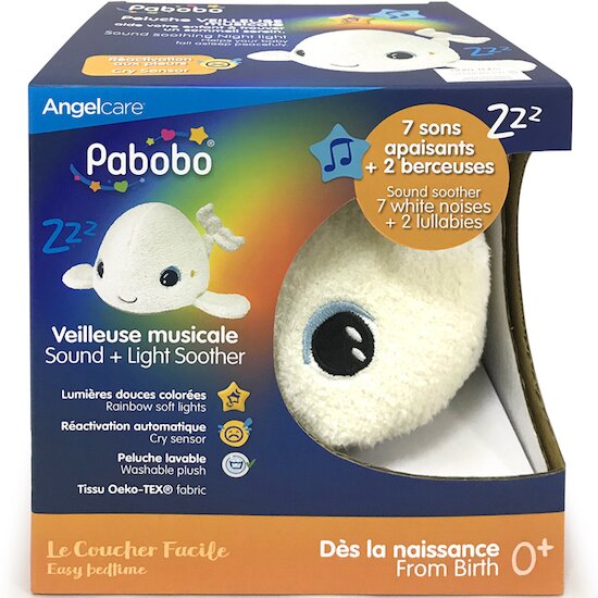 Peluche veilleuse   Béluga        de               Pabobo