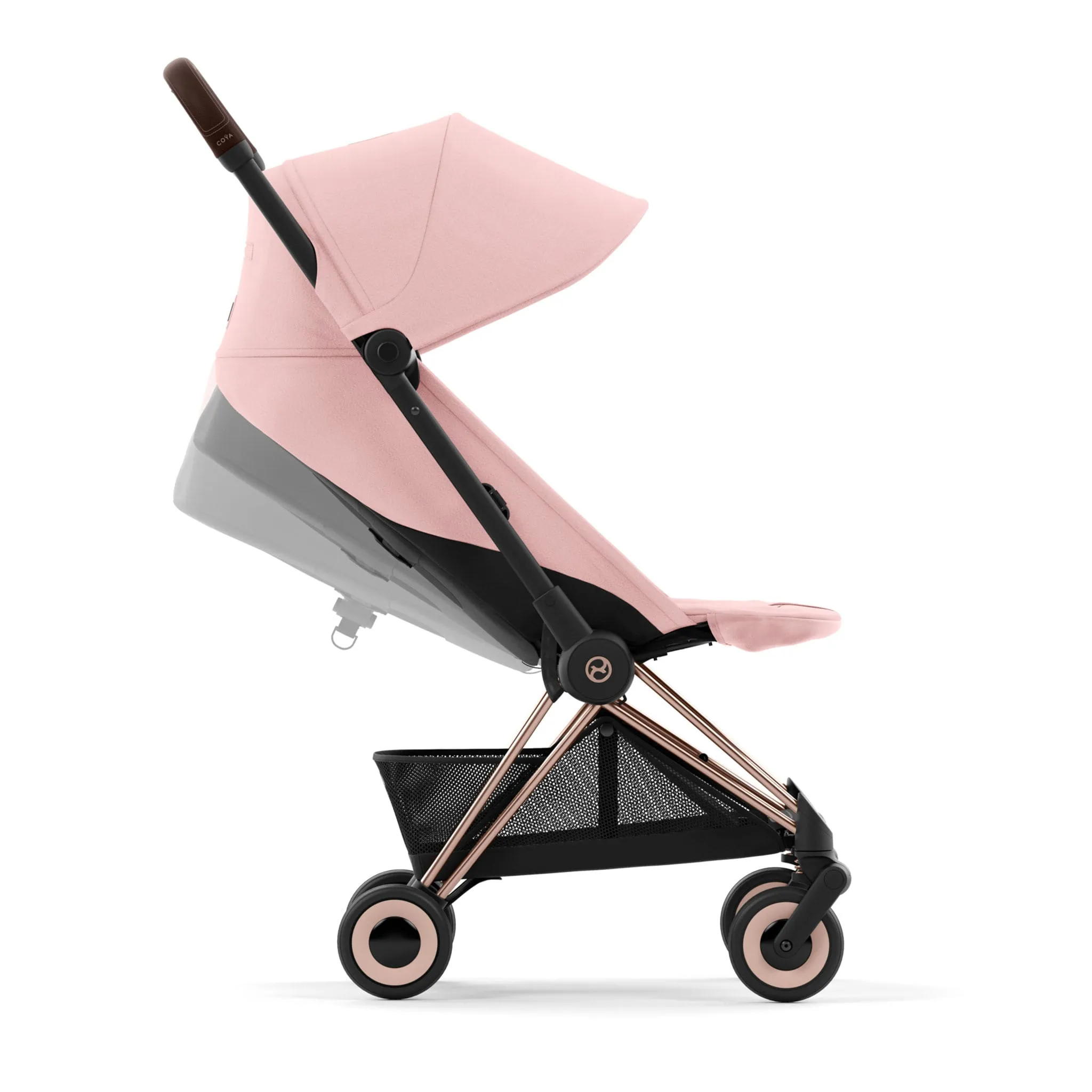 Cybex Poussette Coya - Cadre or rose avec siège rose pêche