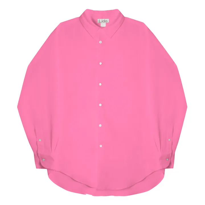 Lido Chemise Manches Longues Lin | Rose fuschia