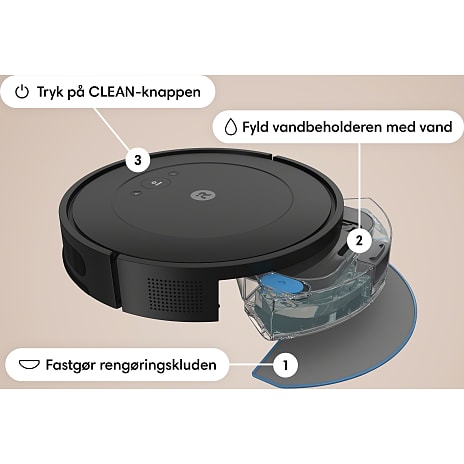 Roomba combo 2 essential robotstøvsuger - sort