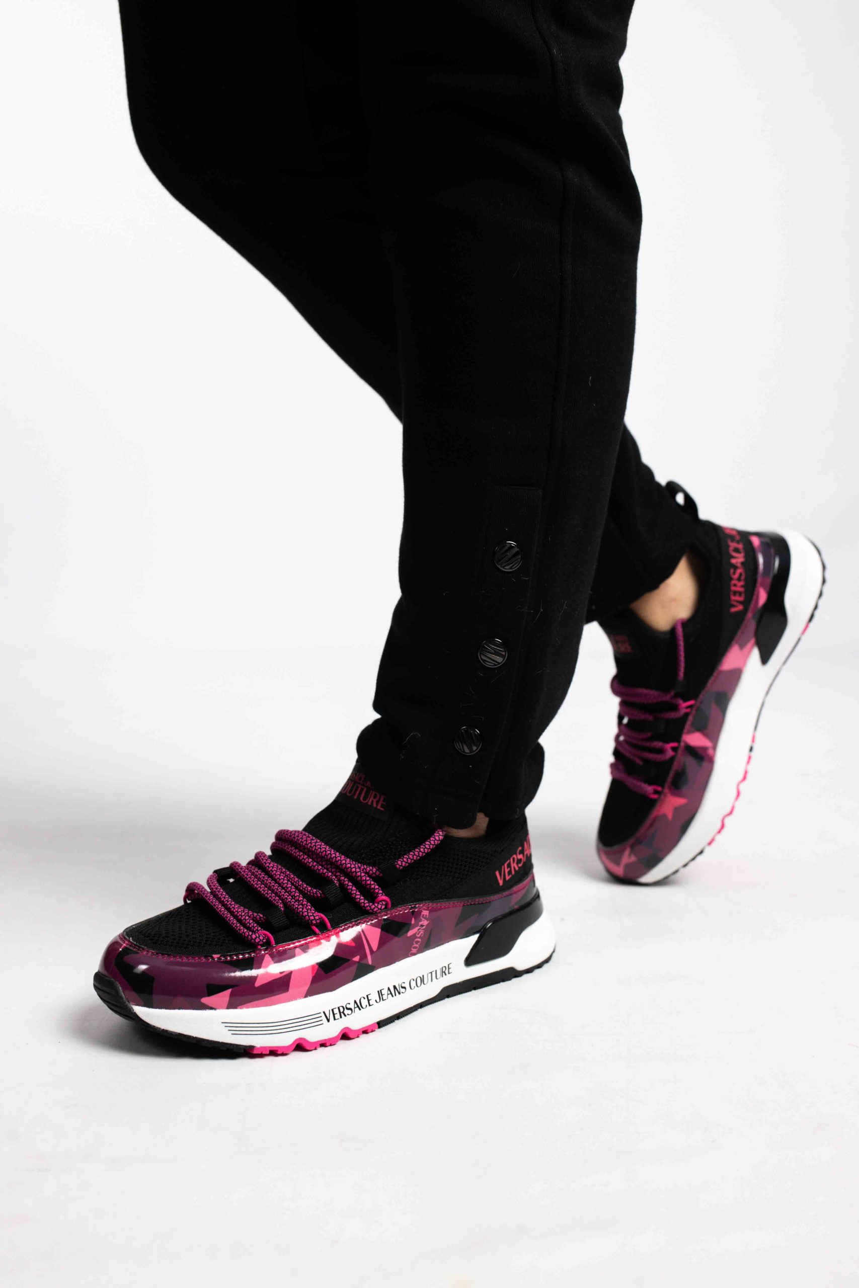 Versace Jeans Couture Fondo Dynamic Sneaker Dames Zwart/Roze