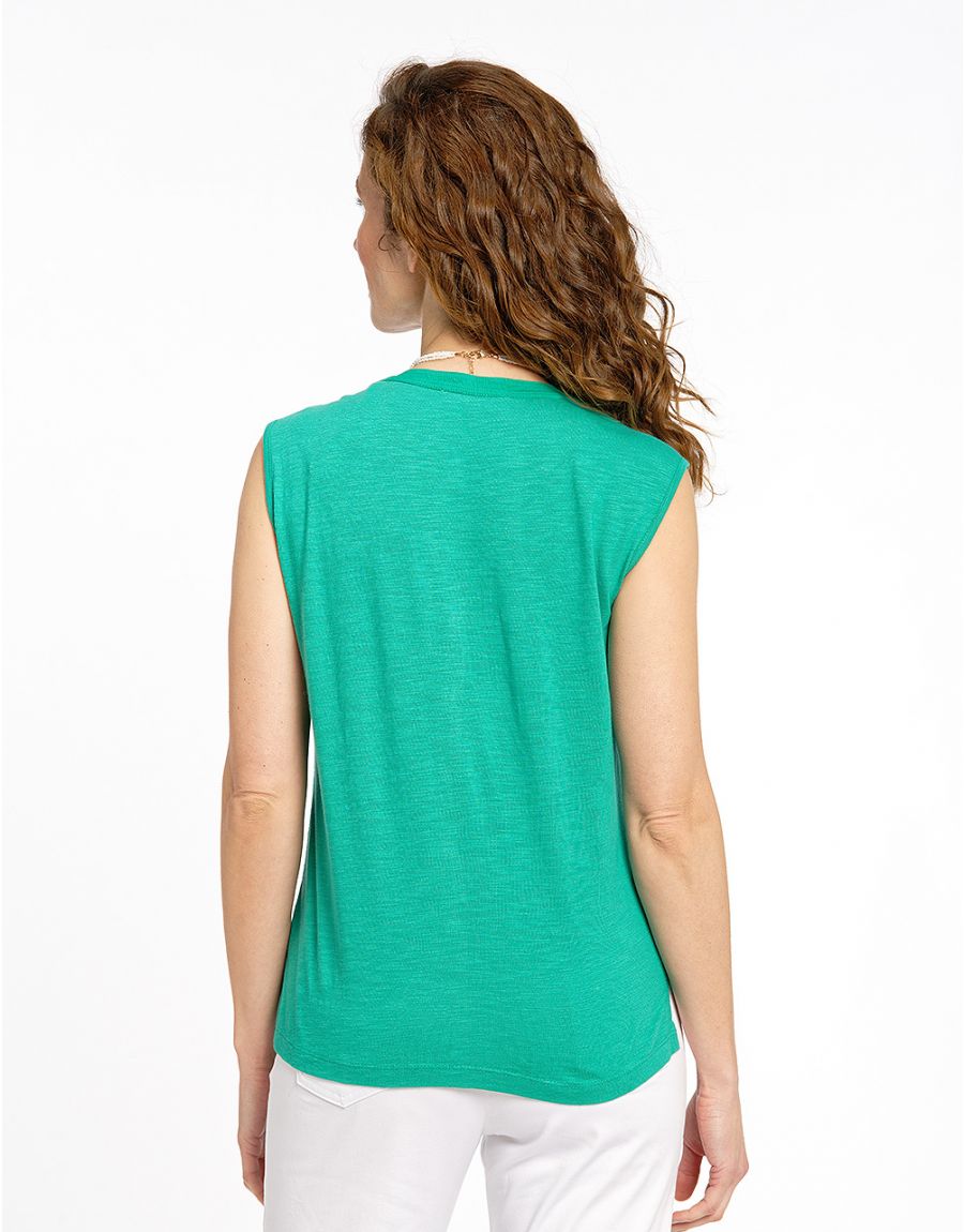 Top dentelle vert