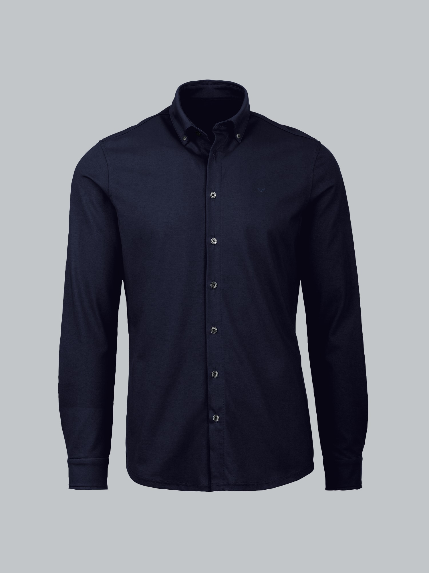 Business-Hemd aus DELUXE-Single-Jersey Navy