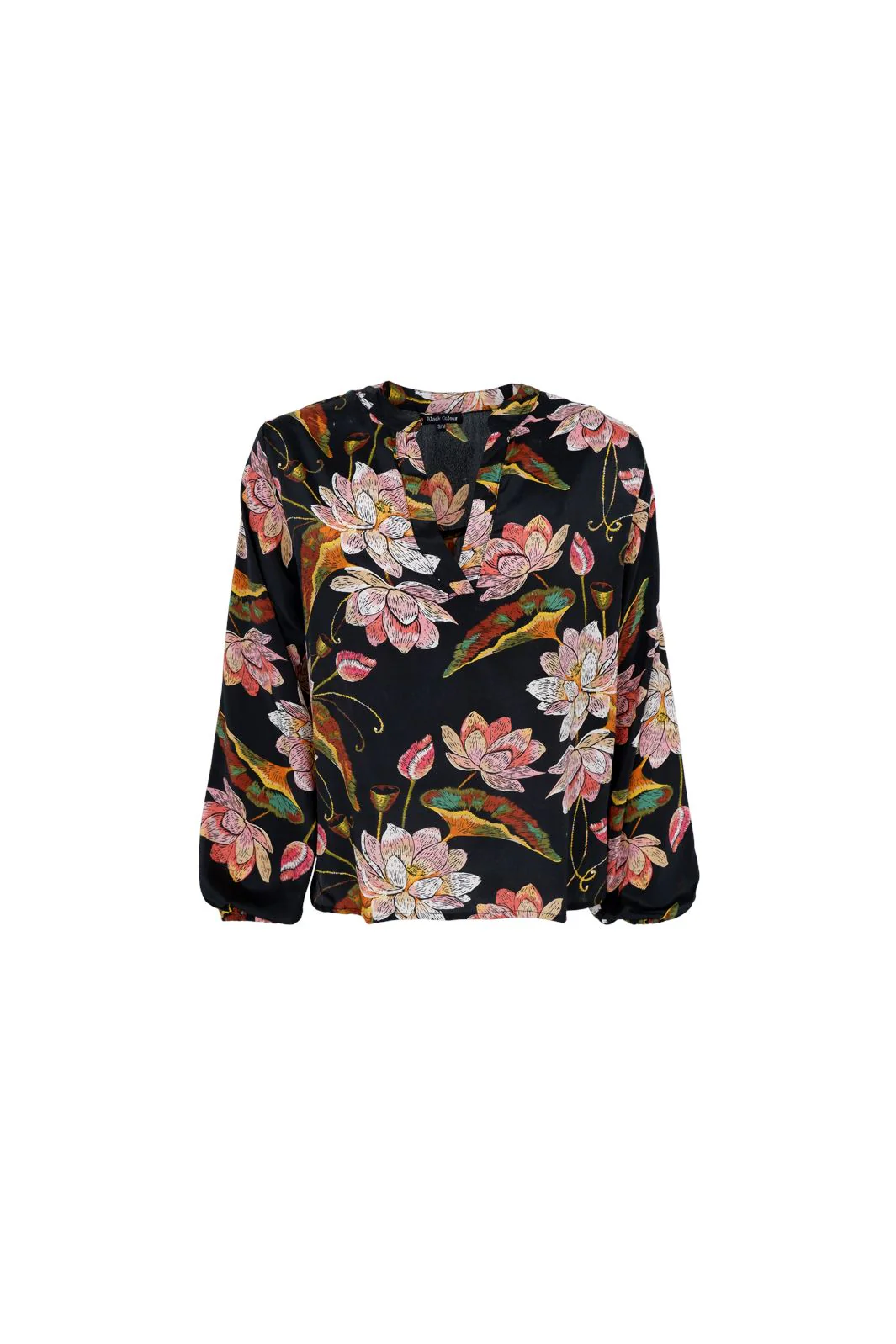 Black Colour Bcluna Blouse deep floral