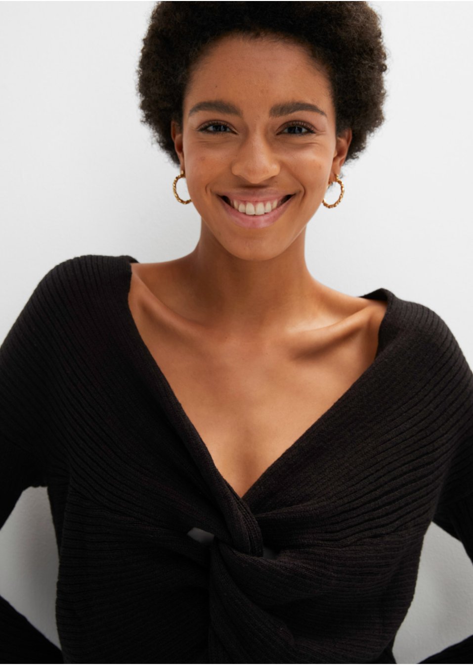 Robe en maille avec détail twisté