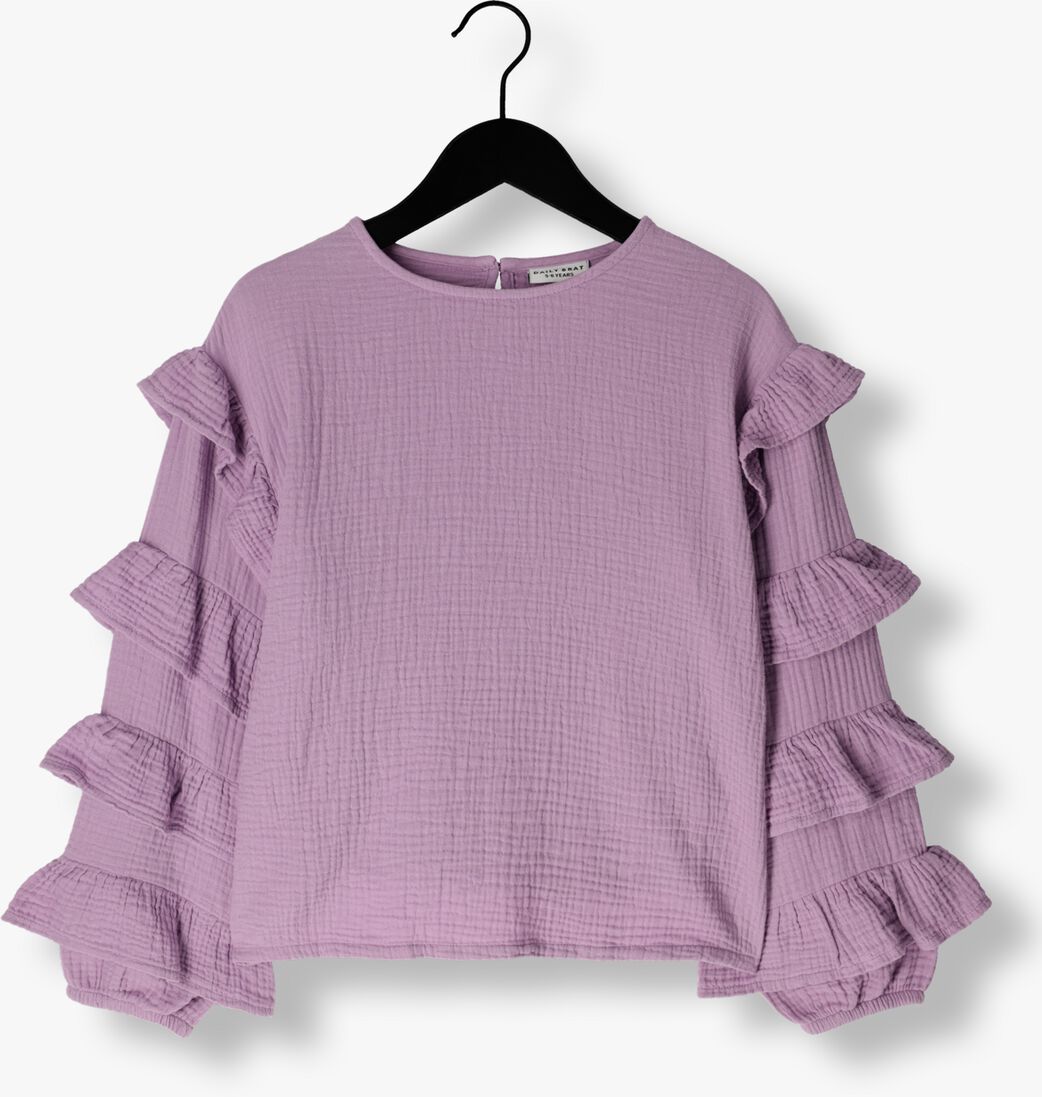 DAILY BRAT paarse daily brat top lolly pop ruffle top