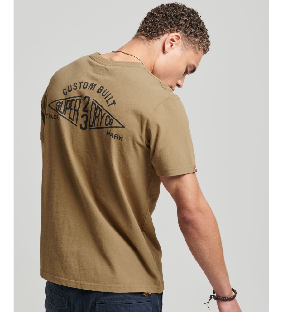Camiseta Superdry Vintage Logo Script Workwear marrom