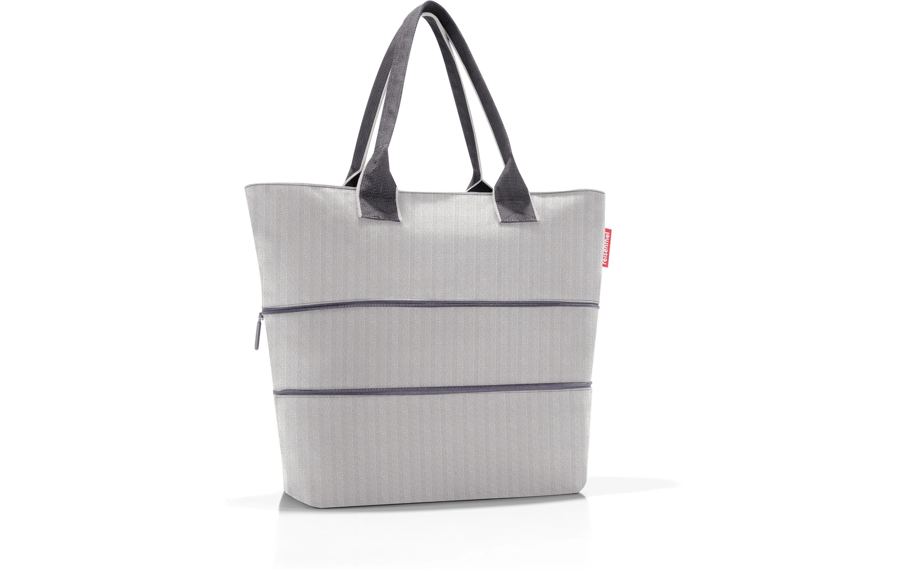 Tasche Shopper e1 Herringbone greySchultertasche mit mittigem Reissverschluss